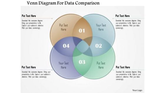 Business Diagram Venn Diagram For Data Comparison Presentation Template