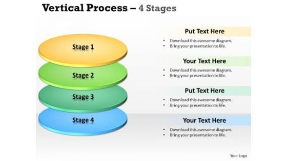 Business Diagram Vertical Process 4 Stages Sales Diagram