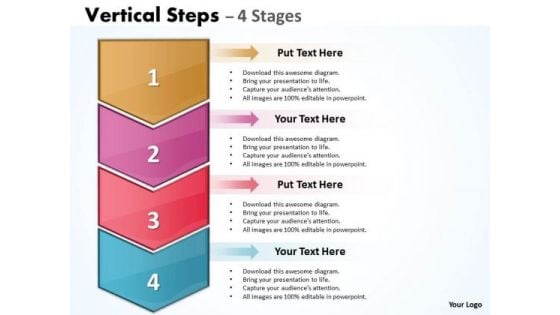 Business Diagram Vertical Steps Four Diagram Consulting Diagram