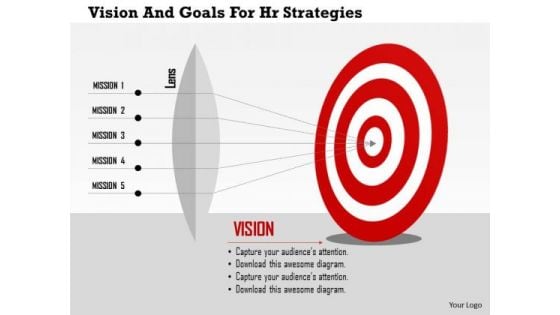 Business Diagram Vision And Goals For Hr Strategies Presentation Template