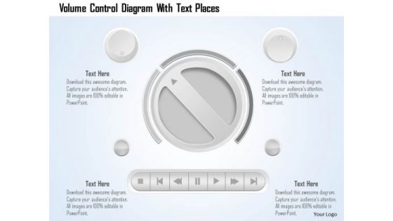 Business Diagram Volume Control Diagram With Text Places Presentation Template