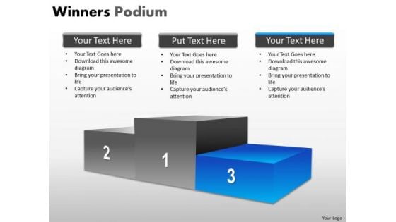 Business Diagram Winners Podium Strategic Management