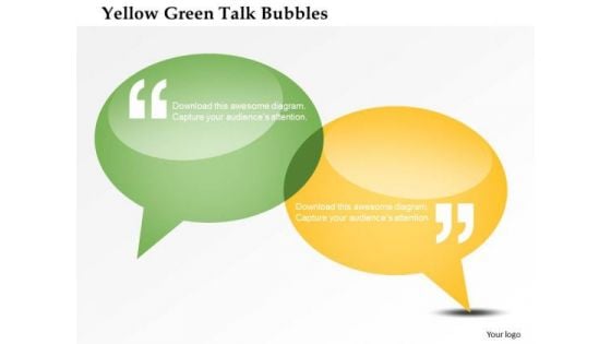 Business Diagram Yellow Green Talk Bubbles Presentation Template Business Diagram Yellow Green Talk Bubbles Presentation Template