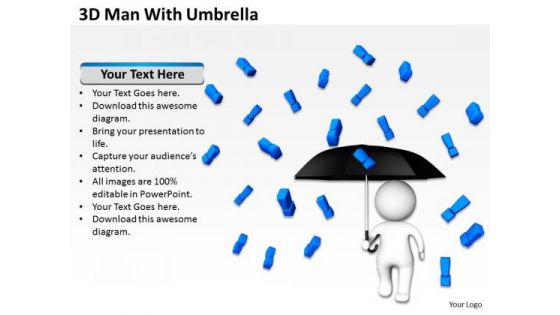 Business Diagrams Templates 3d Man With Umbrella PowerPoint Ppt Backgrounds For Slides Business Diagrams Templates 3d Man With Umbrella PowerPoint Ppt Backgrounds For Slides