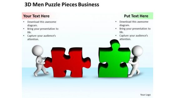 Business Diagrams Templates Puzzle Pieces New PowerPoint Presentation Slides