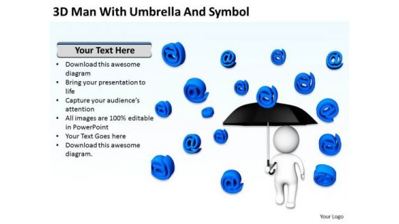 Business Diagrams Templates Umbrella And Symbol PowerPoint Ppt Backgrounds For Slides