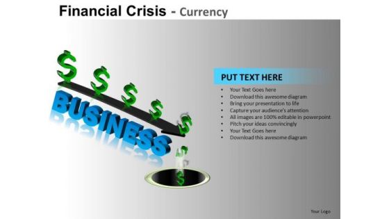 Business Down The Drain PowerPoint Slides