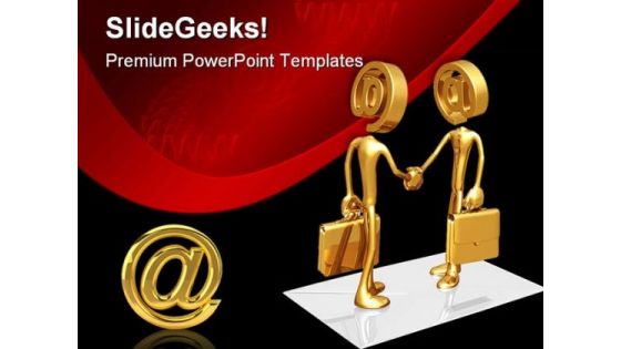 Business E Mail Internet Handshake PowerPoint Themes And PowerPoint Slides 0511