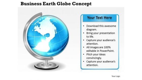 Business Earth Globe Concept PowerPoint Presentation Template Business Earth Globe Concept PowerPoint Presentation Template