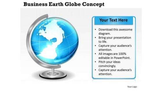 Business Earth Globe Concept PowerPoint Presentation Template