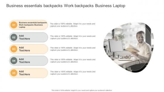 Business Essentials Backpacks Work Backpacks Business Laptop In Powerpoint And Google Slides Cpb