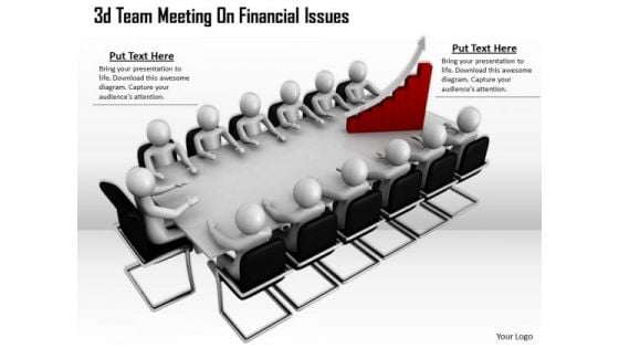 Business Expansion Strategy 3d Team Meeting Financial Issues Adaptable Concepts