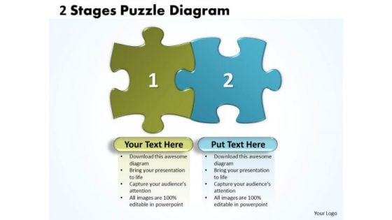 Business Finance Strategy Development 2 Stages Puzzle Diagram Business Diagram