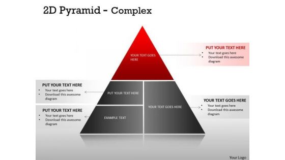 Business Finance Strategy Development 2d Pyramid Complex Design With 4 Stages Consulting Diagram