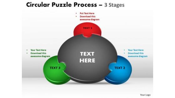 Business Finance Strategy Development 3 Stages Circular Marketing Diagram