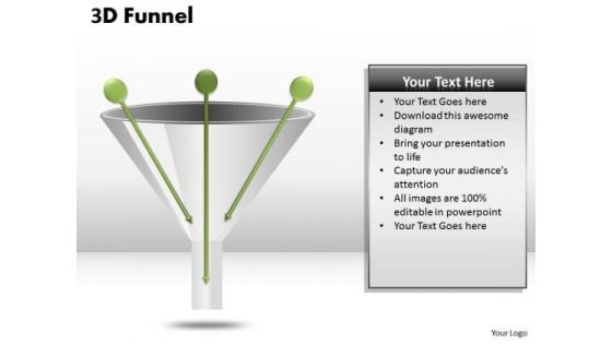 Business Finance Strategy Development 3 Way Process Funnel Diagram Sales Diagram