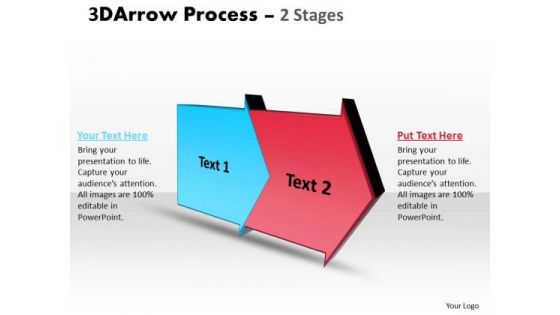 Business Finance Strategy Development 3d Arrow Process 2 Stages