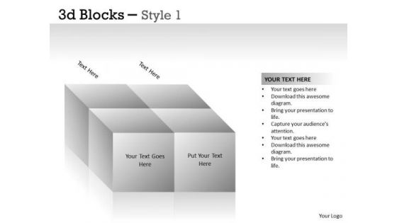 Business Finance Strategy Development 3d Blocks Style Consulting Diagram