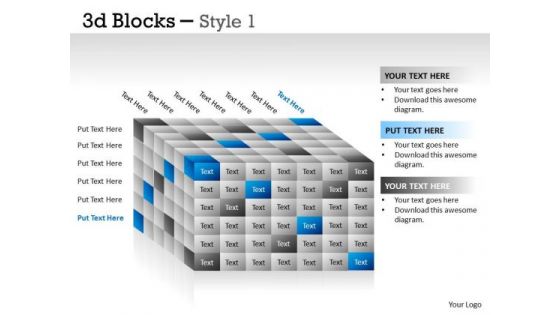 Business Finance Strategy Development 3d Blocks Style Marketing Diagram