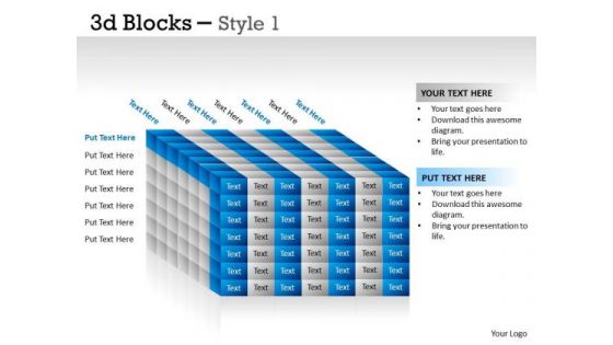 Business Finance Strategy Development 3d Blocks Style Sales Diagram