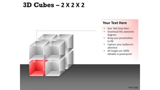 Business Finance Strategy Development 3d Cubes 2x2x2 Business Diagram