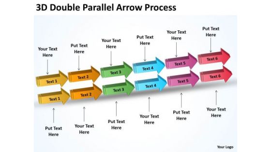 Business Finance Strategy Development 3d Double Parallel Arrow Process Consulting Diagram