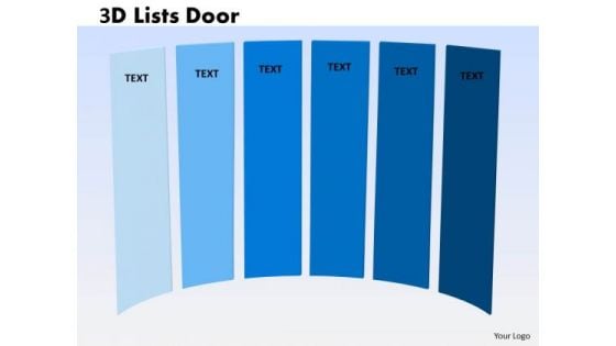 Business Finance Strategy Development 3d Lists Door Sales Diagram