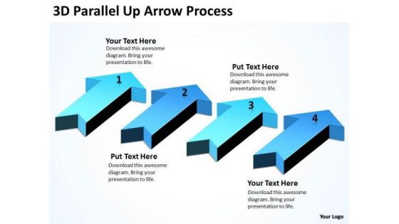 Business Finance Strategy Development 3d Parallel Up Arrow Process Strategy Diagram