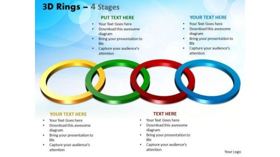 Business Finance Strategy Development 3d Rings 4 Stages Marketing Diagram