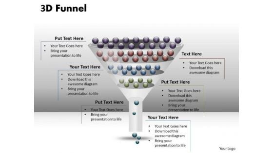 Business Finance Strategy Development 4 Staged 3d Funnel Diagram Business Diagram