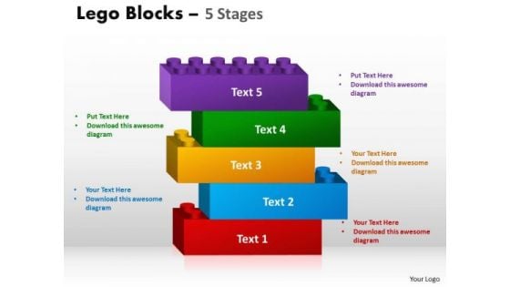 Business Finance Strategy Development 5 Stages Lego Blocks Sales Diagram