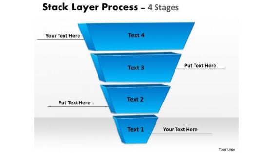 Business Finance Strategy Development Blue Color Stack Layer Sales Diagram