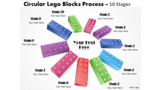 Business Finance Strategy Development Building Lego Process 10 Stages Sales Diagram