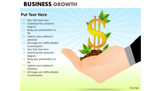 Business Finance Strategy Development Business Growth Sales Diagram