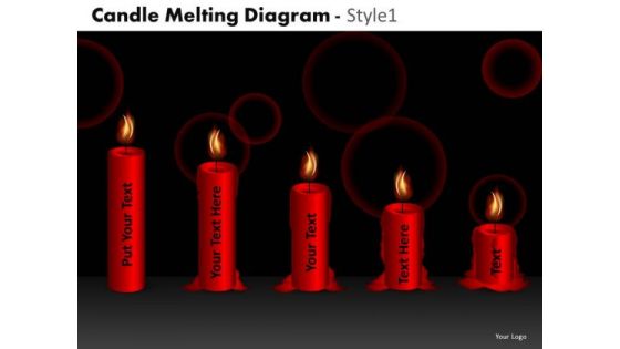 Business Finance Strategy Development Candle Melting Diagram Style 1 Sales Diagram