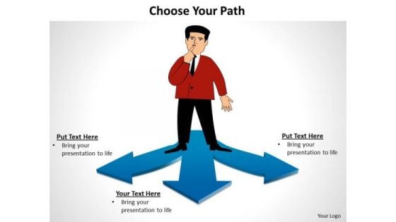 Business Finance Strategy Development Choose Your Path Strategy Diagram