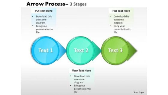 Business Finance Strategy Development Circle Arrow 3 Stages Consulting Diagram