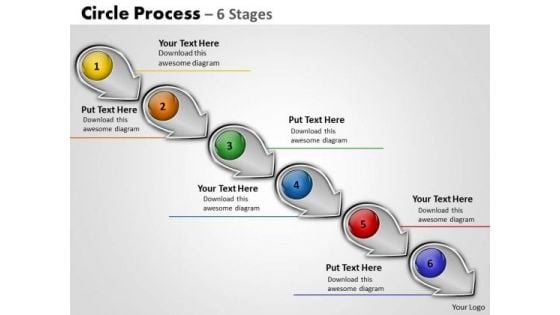 Business Finance Strategy Development Circle Arrow Process Business Diagram