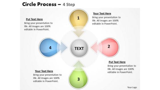 Business Finance Strategy Development Circle Process 4 Step Strategy Diagram