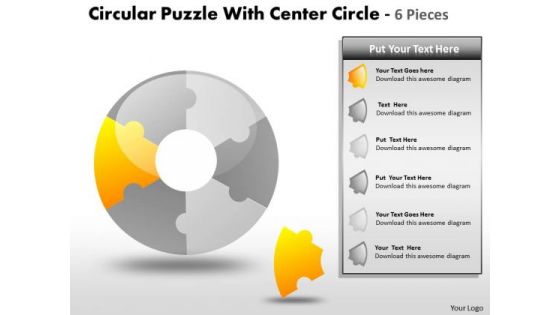 Business Finance Strategy Development Circular Puzzle Sales Diagram