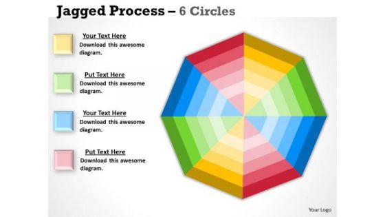 Business Finance Strategy Development Concentric Process 6 Stages Sales Diagram
