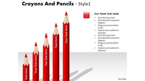 Business Finance Strategy Development Crayons And Pencils Style 1 Sales Diagram