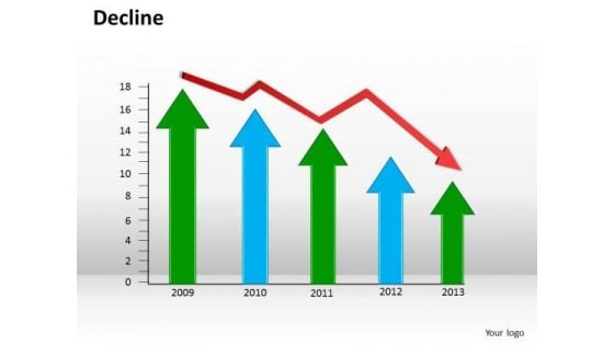 Business Finance Strategy Development Decline Arrows Strategy Diagram