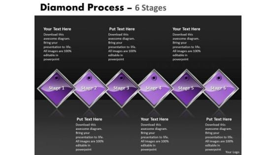 Business Finance Strategy Development Diamond Process 6 Stages Strategy Diagram