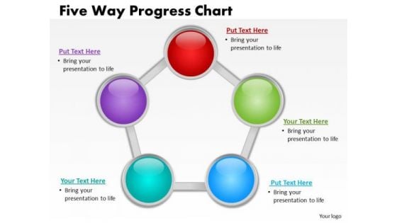 Business Finance Strategy Development Five Way Progress Chart Sales Diagram