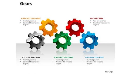 Business Finance Strategy Development Gears Marketing Diagram