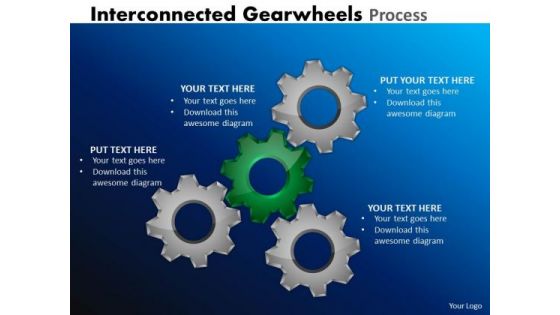 Business Finance Strategy Development Gearwheels Process Sales Diagram