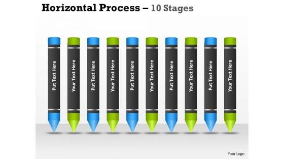 Business Finance Strategy Development Horizontal Process 10 Stages Marketing Diagram