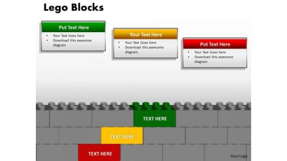 Business Finance Strategy Development Lego Blocks 3 Business Cycle Diagram