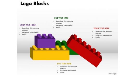 Business Finance Strategy Development Lego Blocks 4 Business Diagram